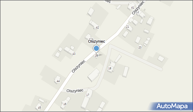 Olszyniec, Olszyniec, 19, mapa Olszyniec