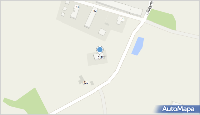 Olszyniec, Olszyniec, 51B, mapa Olszyniec