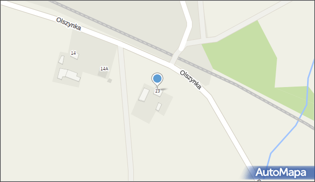 Olszynka, Olszynka, 13, mapa Olszynka