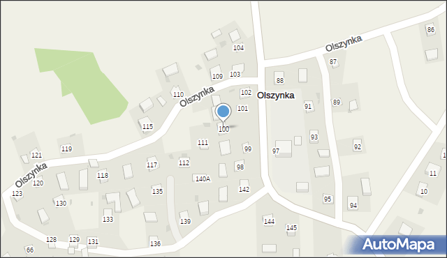 Olszynka, Olszynka, 100, mapa Olszynka