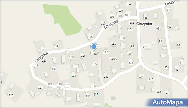 Olszynka, Olszynka, 114, mapa Olszynka