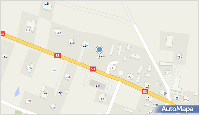 Olszyny, Olszyny, 11D, mapa Olszyny