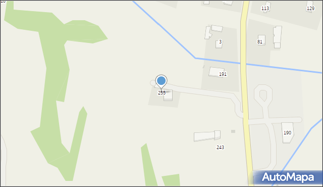 Olszyny, Olszyny, 255, mapa Olszyny