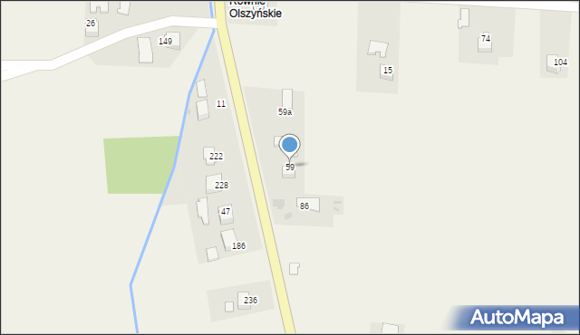 Olszyny, Olszyny, 59, mapa Olszyny