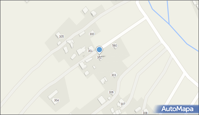 Olszyny, Olszyny, 302, mapa Olszyny