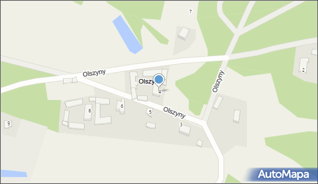 Olszyny, Olszyny, 4, mapa Olszyny