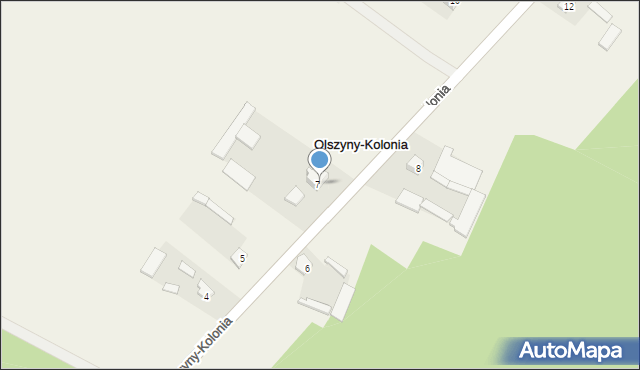 Olszyny-Kolonia, Olszyny-Kolonia, 7a, mapa Olszyny-Kolonia