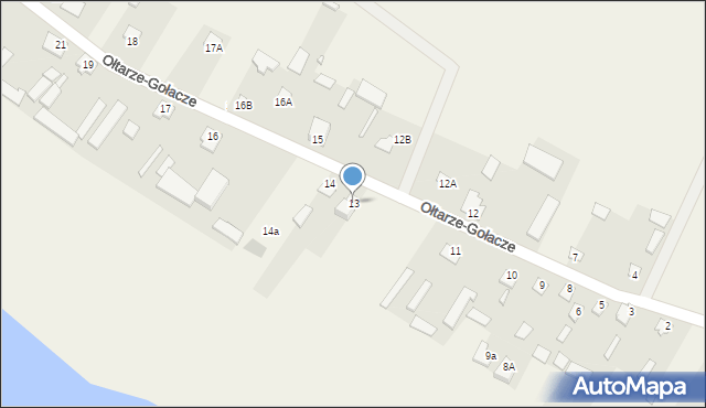 Ołtarze-Gołacze, Ołtarze-Gołacze, 13, mapa Ołtarze-Gołacze