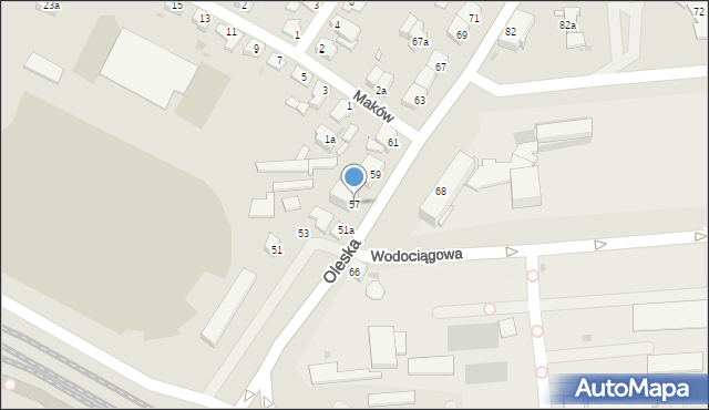 Opole, Oleska, 57, mapa Opola