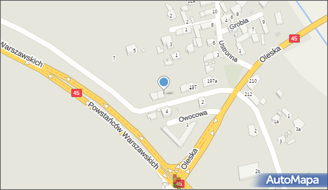 Opole, Oleska, 201, mapa Opola