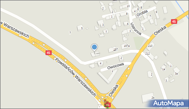 Opole, Oleska, 203, mapa Opola