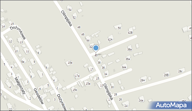 Opole, Olimpijska, 40, mapa Opola