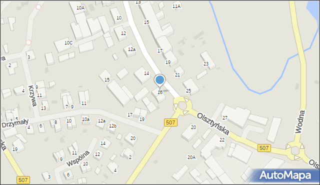 Orneta, Olsztyńska, 16, mapa Orneta