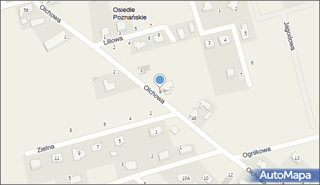 Osiedle Poznańskie, Olchowa, 4, mapa Osiedle Poznańskie