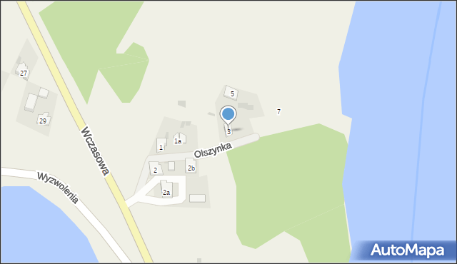 Osiek, Olszynka, 3, mapa Osiek