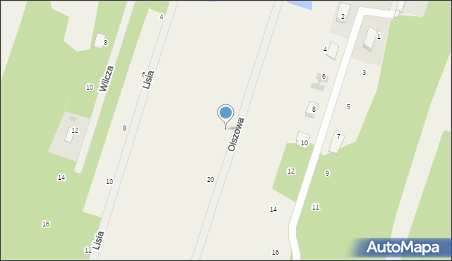 Osowiec, Olszowa, 16, mapa Osowiec