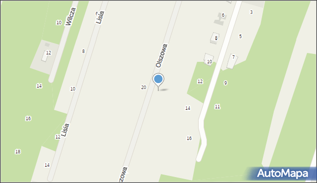 Osowiec, Olszowa, 17, mapa Osowiec