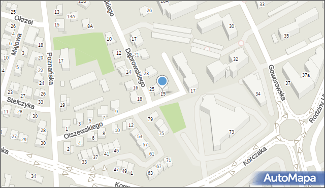 Ostrołęka, Olszewskiego Jerzego, dr., 15, mapa Ostrołęka