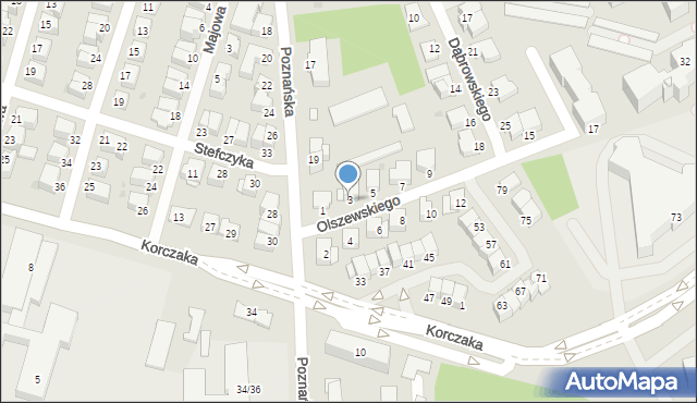 Ostrołęka, Olszewskiego Jerzego, dr., 3, mapa Ostrołęka