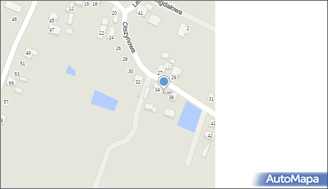 Ostrów Wielkopolski, Olszynowa, 36, mapa Ostrów Wielkopolski