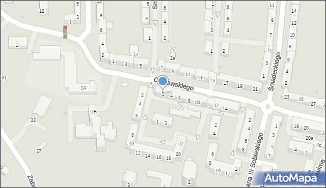 Oświęcim, Olszewskiego Karola, 2, mapa Oświęcimia