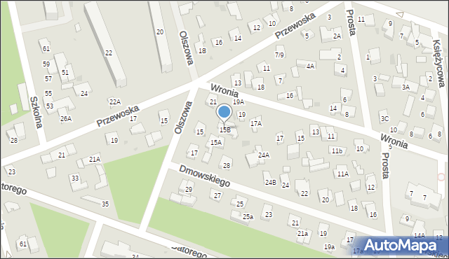 Otwock, Olszowa, 15B, mapa Otwock