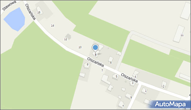 Padew Narodowa, Olszańska, 8, mapa Padew Narodowa