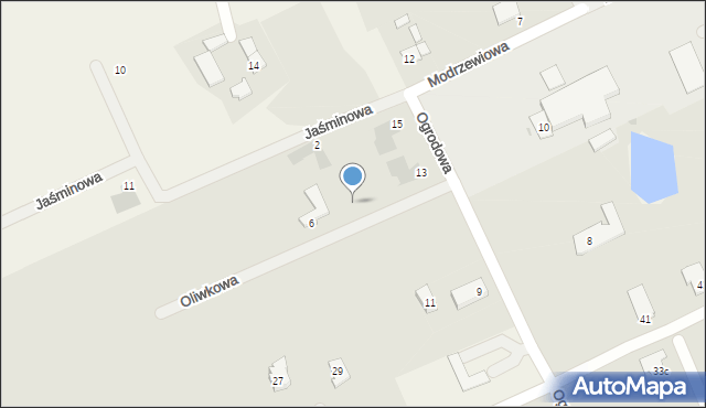 Papowo Toruńskie, Oliwkowa, 4, mapa Papowo Toruńskie