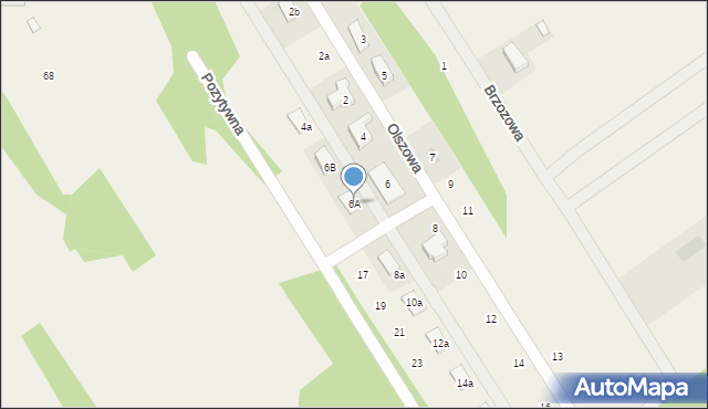 Pasek, Olszowa, 6A, mapa Pasek