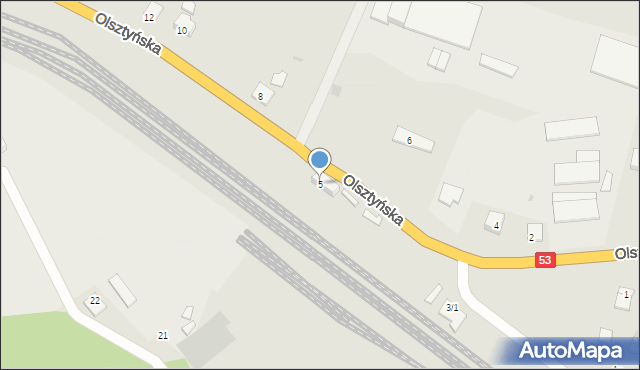 Pasym, Olsztyńska, 5, mapa Pasym