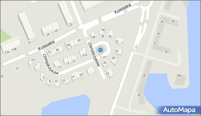 Piła, Olimpijczyków, 20, mapa Piły
