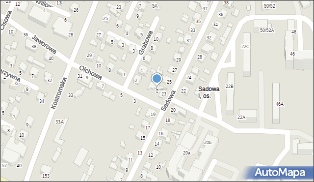 Piotrków Trybunalski, Olchowa, 2, mapa Piotrków Trybunalski