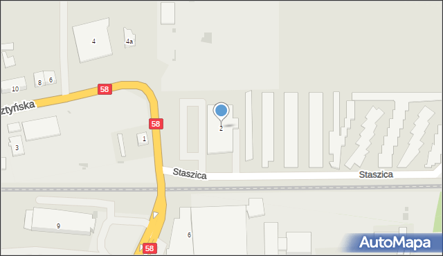 Pisz, Olsztyńska, 2, mapa Pisz