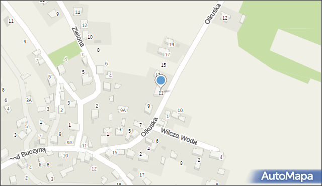 Płoki, Olkuska, 11, mapa Płoki