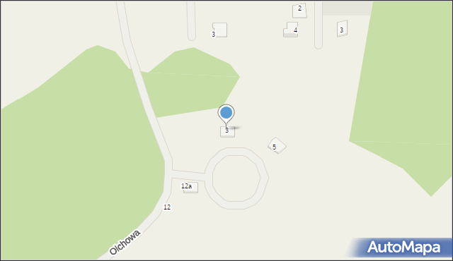 Płoty, Olchowa, 3, mapa Płoty