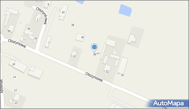Podolszyn Nowy, Olszynowa, 34, mapa Podolszyn Nowy