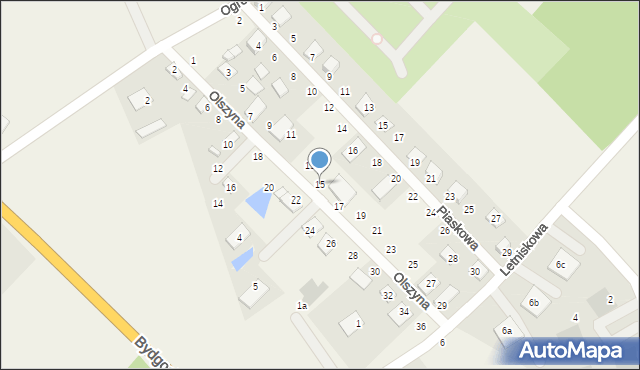 Prądocin, Olszyna, 15, mapa Prądocin