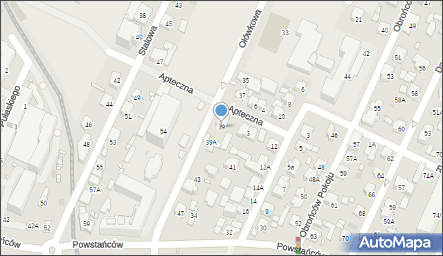 Pruszków, Ołówkowa, 39, mapa Pruszków