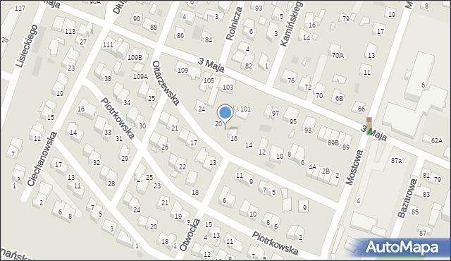 Pruszków, Ołtarzewska, 18, mapa Pruszków