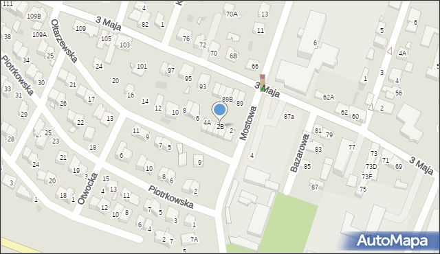 Pruszków, Ołtarzewska, 2B, mapa Pruszków