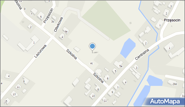 Przęsocin, Oliwkowa, 8, mapa Przęsocin