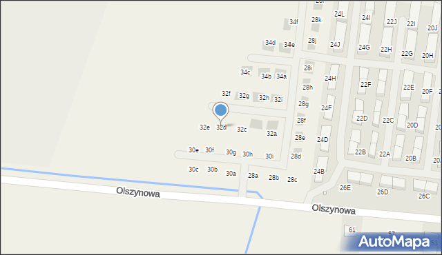 Rabowice, Olszynowa, 32d, mapa Rabowice