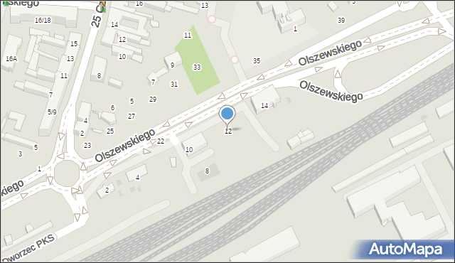 Radom, Olszewskiego Jana, 12, mapa Radomia