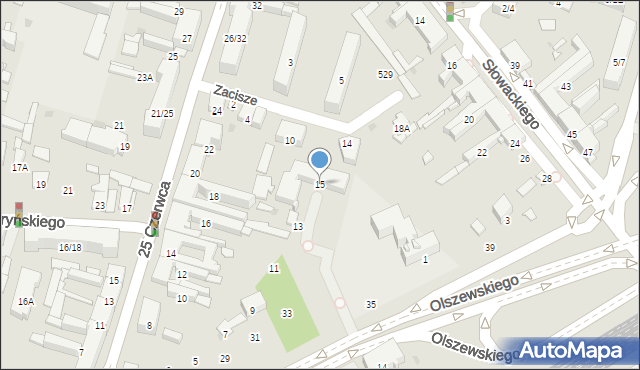 Radom, Olszewskiego Jana, 15, mapa Radomia