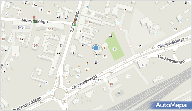 Radom, Olszewskiego Jana, 7, mapa Radomia