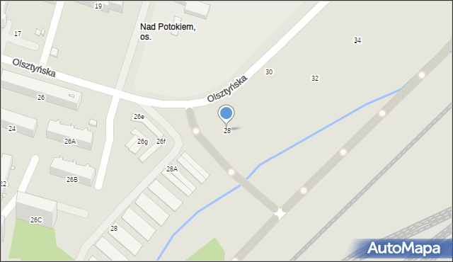 Radom, Olsztyńska, 28, mapa Radomia