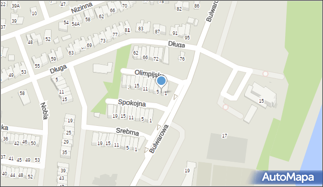 Radom, Olimpijska, 3, mapa Radomia