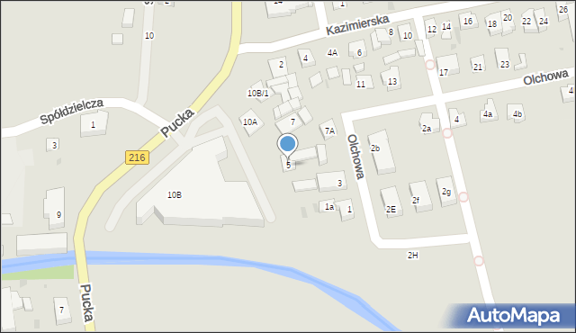 Reda, Olchowa, 5, mapa Reda