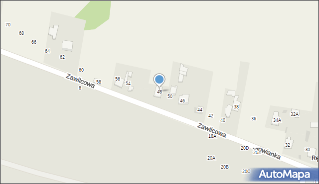 Rędziny, Ołowianka, 48, mapa Rędziny