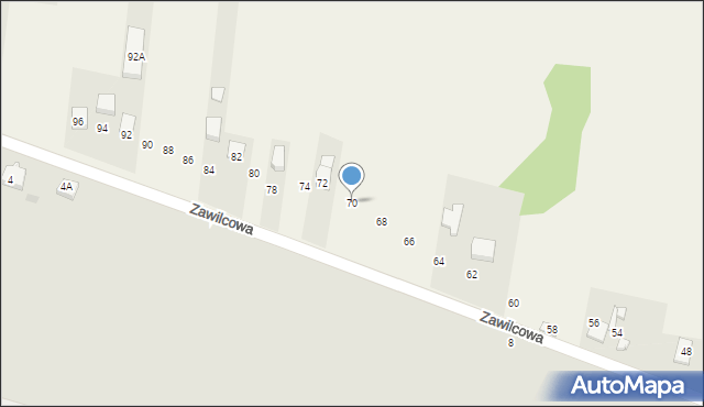 Rędziny, Ołowianka, 70, mapa Rędziny